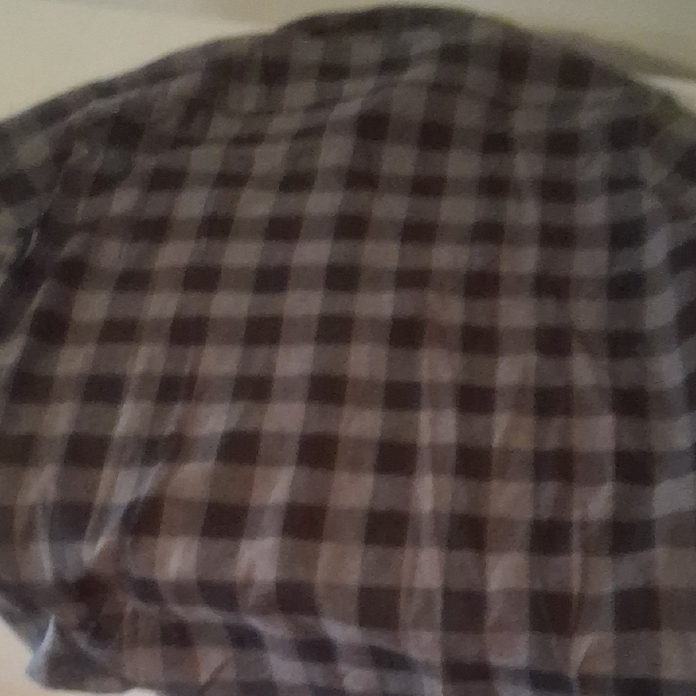 Men's Gray Plaid Flannel Shirt XL Casual - Picture 6 of 6
